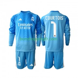 Maillot Domicile Real Madrid Thibaut Courtois 1 2025-2026 Manches Longues Jeune Enfant(+shorts)