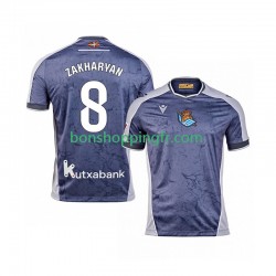 Maillot Extérieur Real Sociedad Arsen Zakharyan 8 2025-2026 Manches Courtes Homme