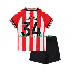 Maillot Domicile Sunderland Granit Xhaka 34 2025-2026 Manches Courtes Jeune Enfant(+shorts)