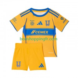Maillot Domicile Tigres UANL 2025-2026 Manches Courtes Jeune Enfant(+shorts)