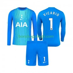 Maillot Extérieur Tottenham Hotspur Gardien Guglielmo Vicario 1 2025-2026 Manches Longues Jeune Enfant(+shorts)