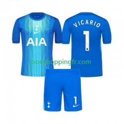 Maillot Extérieur Tottenham Hotspur Gardien Guglielmo Vicario 1 2025-2026 Manches Courtes Jeune Enfant(+shorts)