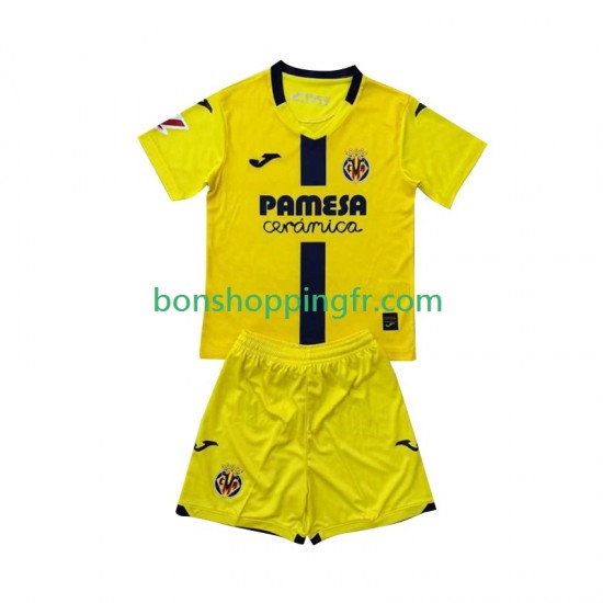 Maillot Domicile Villarreal CF 2025-2026 Manches Courtes Jeune Enfant(+shorts)