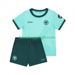 Maillot Extérieur Wolverhampton Wanderers 2025-2026 Manches Courtes Jeune Enfant(+shorts)