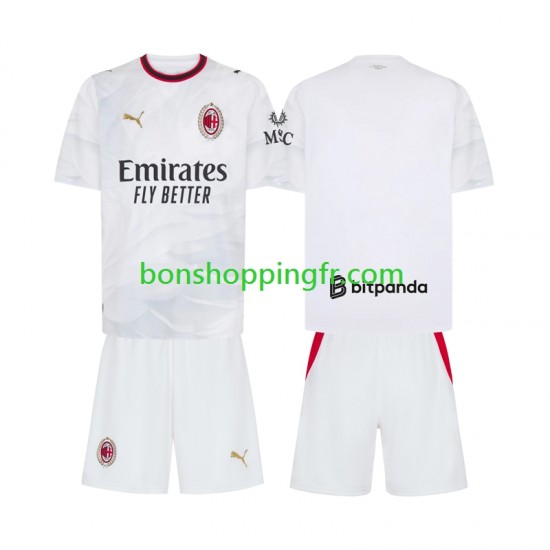 Maillot Extérieur AC Milan 2026-2027 Manches Courtes Jeune Enfant(+shorts)
