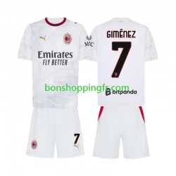 Maillot Extérieur AC Milan Gimenez 7 2026-2027 Manches Courtes Jeune Enfant(+shorts)