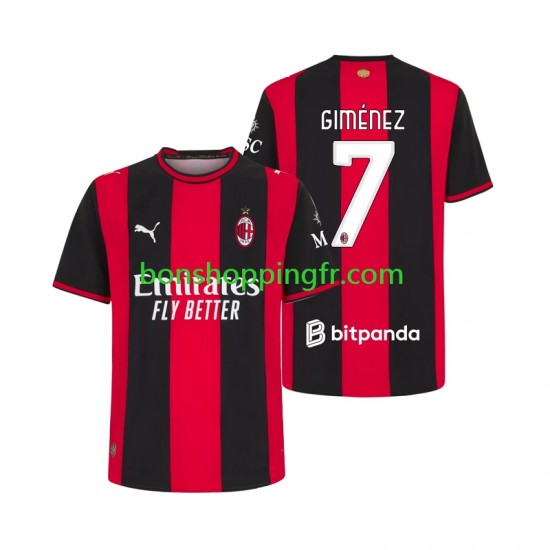 Maillot Domicile AC Milan Gimenez 7 2026-2027 Manches Courtes Homme