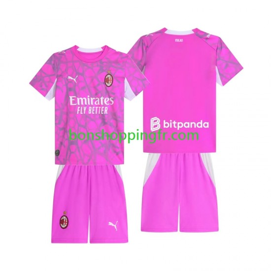 Maillot Extérieur AC Milan Gardien 2026-2027 Manches Courtes Jeune Enfant(+shorts)