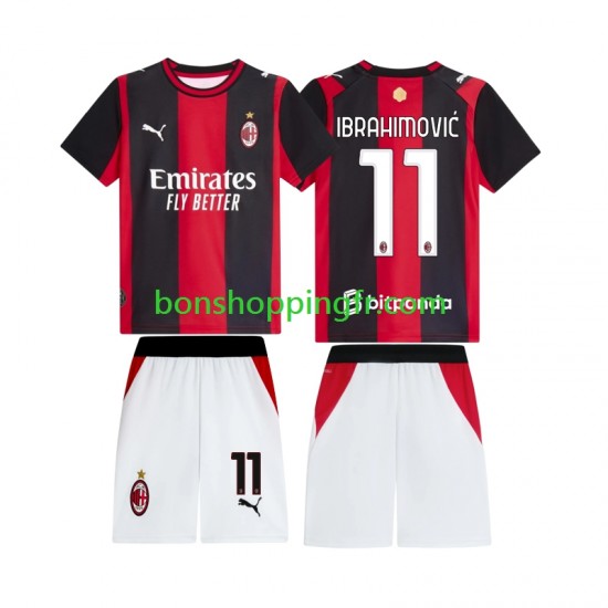 Maillot Domicile AC Milan Ibrahimovic 11 2026-2027 Manches Courtes Jeune Enfant(+shorts)