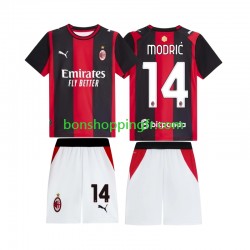 Maillot Domicile AC Milan Luka Modric 14 2026-2027 Manches Courtes Jeune Enfant(+shorts)