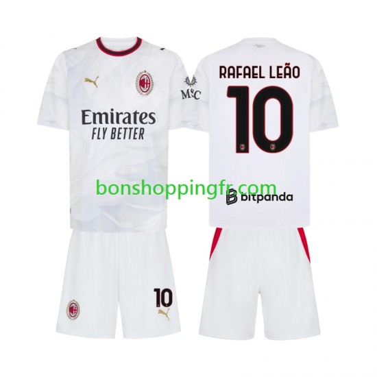 Maillot Extérieur AC Milan Rafael Leao 10 2026-2027 Manches Courtes Jeune Enfant(+shorts)