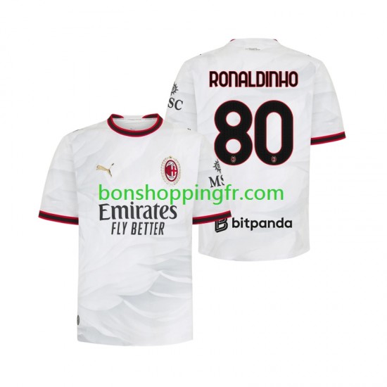 Maillot Extérieur AC Milan Ronaldinho 80 2026-2027 Manches Courtes Homme