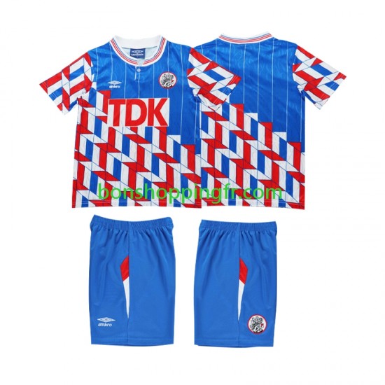 Maillot Rétro Extérieur Ajax Amsterdam 1989 1990 Manches Longues Jeune Enfant(+shorts)