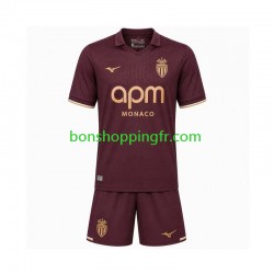 Maillot Extérieur AS Monaco 2026-2027 Manches Courtes Jeune Enfant(+shorts)