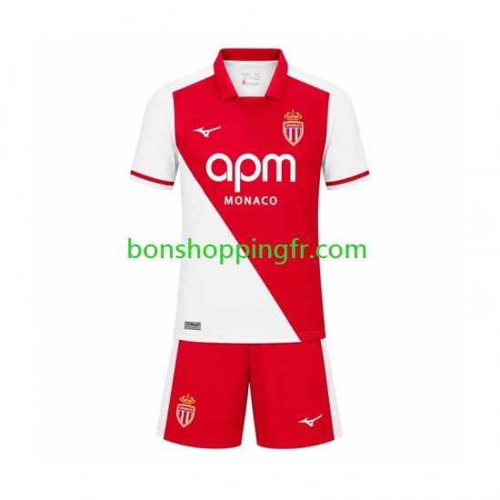 Maillot Domicile AS Monaco 2026-2027 Manches Courtes Jeune Enfant(+shorts)
