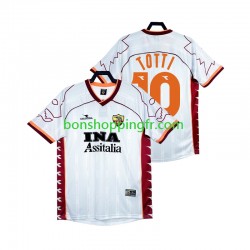 Maillot Rétro Extérieur AS Rome Totti 10 1999 2000 Manches Courtes Homme