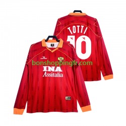Maillot Rétro Domicile AS Rome Totti 10 1999 2000 Manches Longues Homme