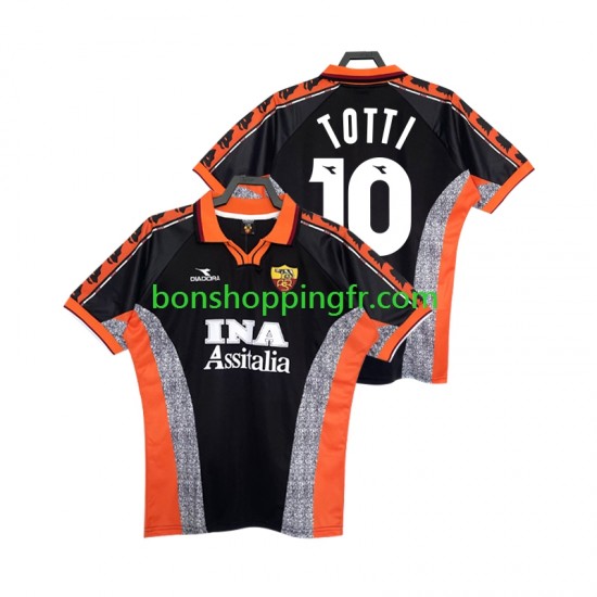 Maillot Rétro 3ème AS Rome Totti 10 1998 1999 Manches Courtes Homme