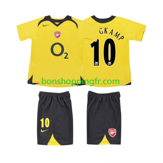Maillot Rétro Extérieur Arsenal BERGKAMP 10 2005 2006 Manches Courtes Jeune Enfant(+shorts)