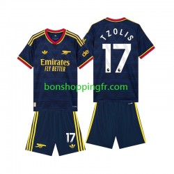 Maillot Extérieur Arsenal Christos Tzolis 17 2026-2027 Manches Courtes Jeune Enfant(+shorts)