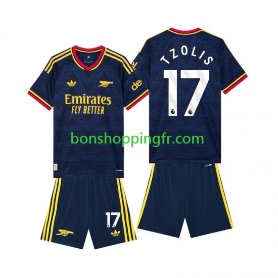 Maillot Extérieur Arsenal Christos Tzolis 17 2026-2027 Manches Courtes Jeune Enfant(+shorts)