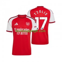 Maillot Domicile Arsenal Christos Tzolis 17 2026-2027 Manches Courtes Homme