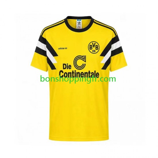 Maillot Rétro Domicile Borussia Dortmund 1989 Manches Courtes Homme