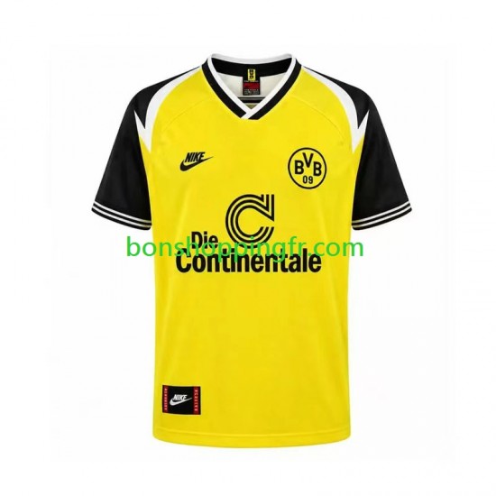 Maillot Rétro Domicile Borussia Dortmund 1995 Manches Courtes Homme
