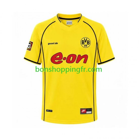 Maillot Rétro Domicile Borussia Dortmund 2002 Manches Courtes Homme