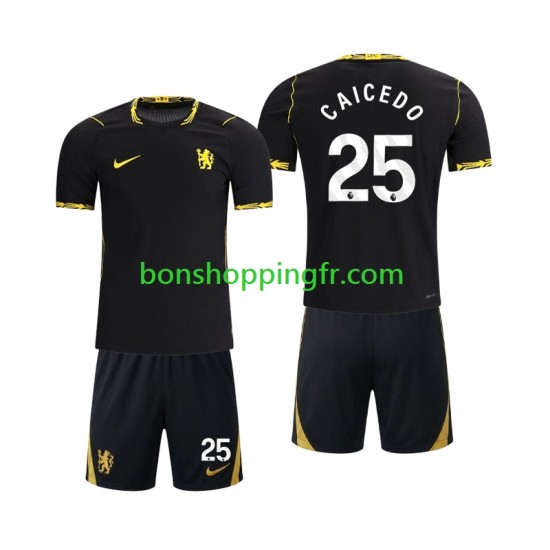 Maillot Extérieur Chelsea Moises Caicedo 25 2026-2027 Manches Courtes Jeune Enfant(+shorts)