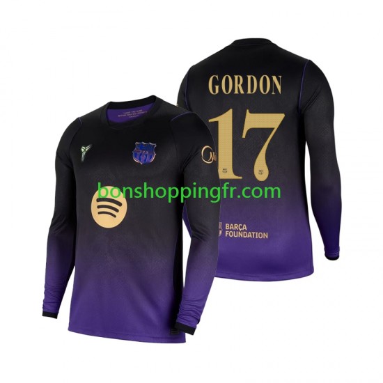 Maillot Extérieur FC Barcelone Anthony Gordon 17 2026-2027 Manches Longues Homme