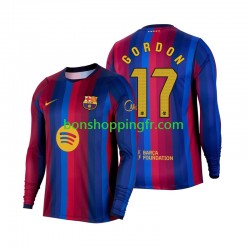 Maillot Domicile FC Barcelone Anthony Gordon 17 2026-2027 Manches Longues Homme