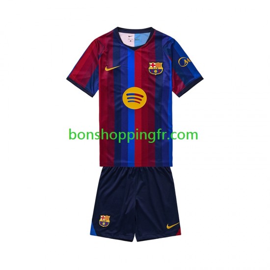 Maillot Domicile FC Barcelone 2026-2027 Manches Courtes Jeune Enfant(+shorts)