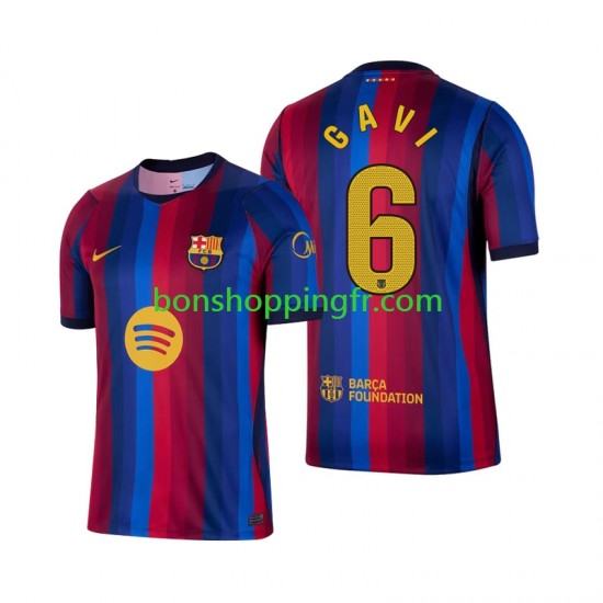 Maillot Domicile FC Barcelone Gavi 6 2026-2027 Manches Courtes Homme