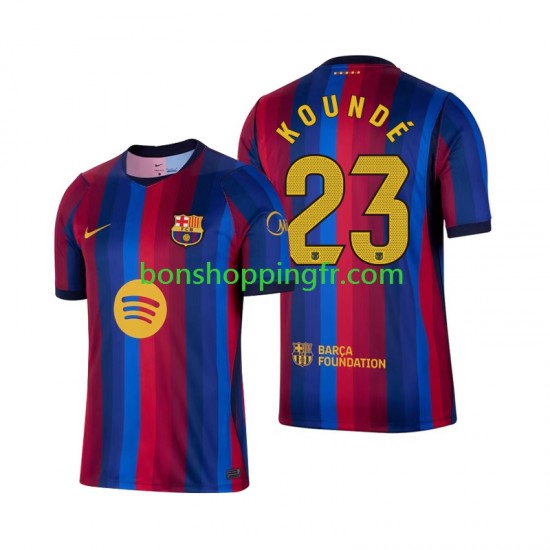 Maillot Domicile FC Barcelone Jules Kounde 23 2026-2027 Manches Courtes Homme