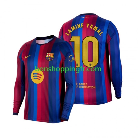 Maillot Domicile FC Barcelone Lamine Yamal 10 2026-2027 Manches Longues Homme