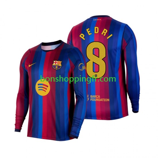 Maillot Domicile FC Barcelone Pedri 8 2026-2027 Manches Longues Homme