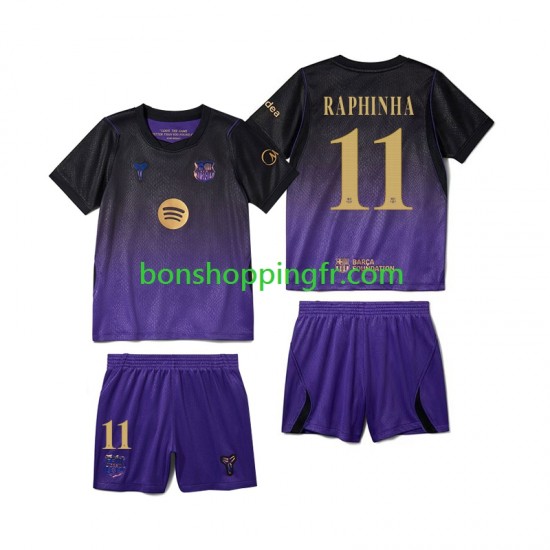 Maillot Extérieur FC Barcelone Raphinha 11 2026-2027 Manches Courtes Jeune Enfant(+shorts)