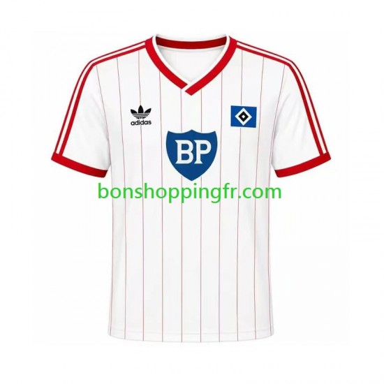 Maillot Rétro Domicile Hamburger SV 1984 Manches Courtes Homme