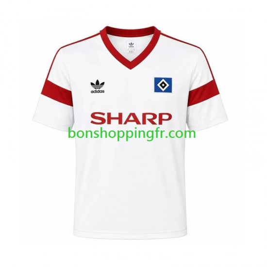 Maillot Rétro Domicile Hamburger SV 1988 Manches Courtes Homme