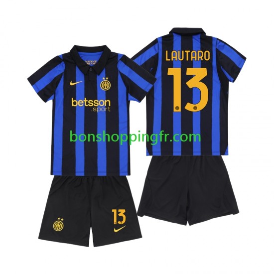 Maillot Domicile Inter Milan Lautaro Martinez 13 2026-2027 Manches Courtes Jeune Enfant(+shorts)