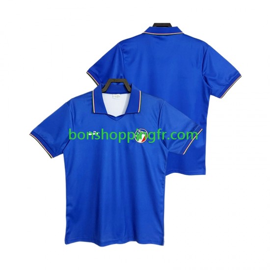 Maillot Rétro Domicile Italie 1990 Manches Courtes Homme