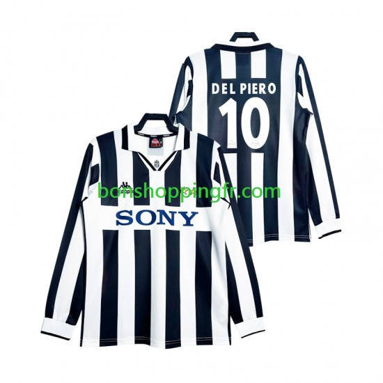 Maillot Rétro Domicile Juventus DEL PIERO 10 1997 Manches Longues Homme