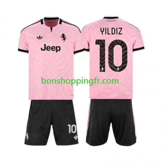 Maillot Extérieur Juventus Kenan Yildiz 10 2026-2027 Manches Courtes Jeune Enfant(+shorts)