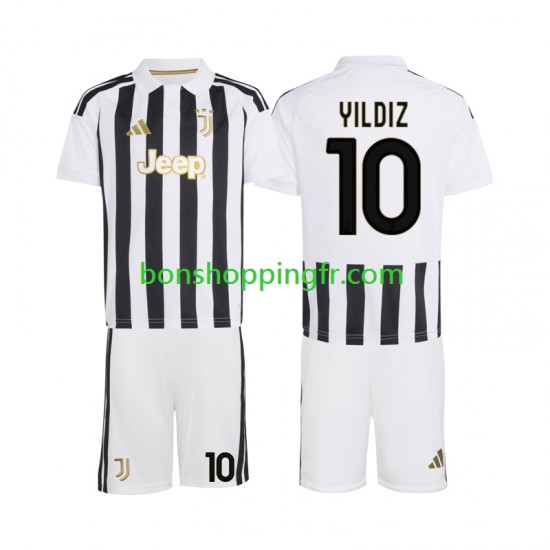 Maillot Domicile Juventus Kenan Yildiz 10 2026-2027 Manches Courtes Jeune Enfant(+shorts)
