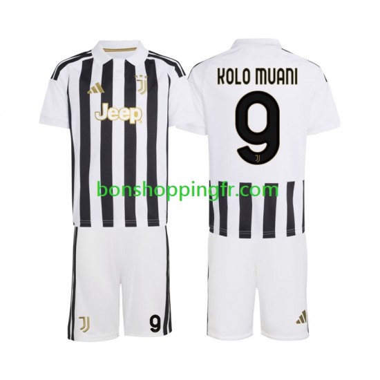 Maillot Domicile Juventus Randal Kolo Muani 9 2026-2027 Manches Courtes Jeune Enfant(+shorts)