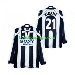 Maillot Rétro Domicile Juventus ZIDANE 21 1997 1998 Manches Longues Homme