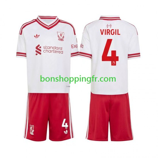 Maillot Extérieur Liverpool Virgil van Dijk 4 2026-2027 Manches Courtes Jeune Enfant(+shorts)