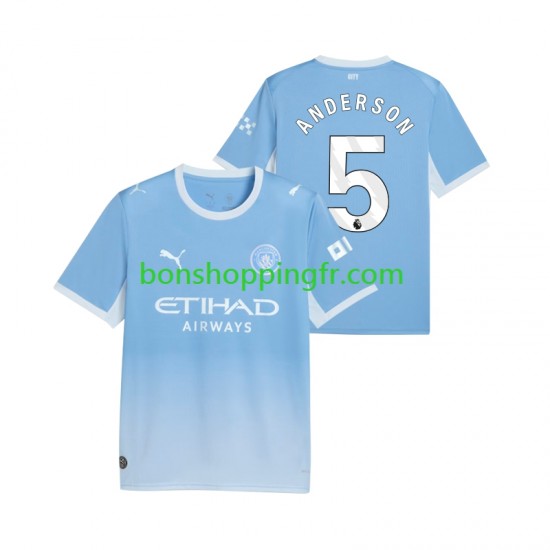 Maillot Domicile Manchester City Elliot Anderson 5 2026-2027 Manches Courtes Homme