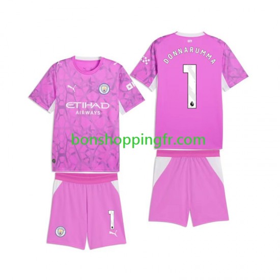 Maillot Extérieur Manchester City Gardien Gianluigi Donnarumma 1 2026-2027 Manches Courtes Jeune Enfant(+shorts)